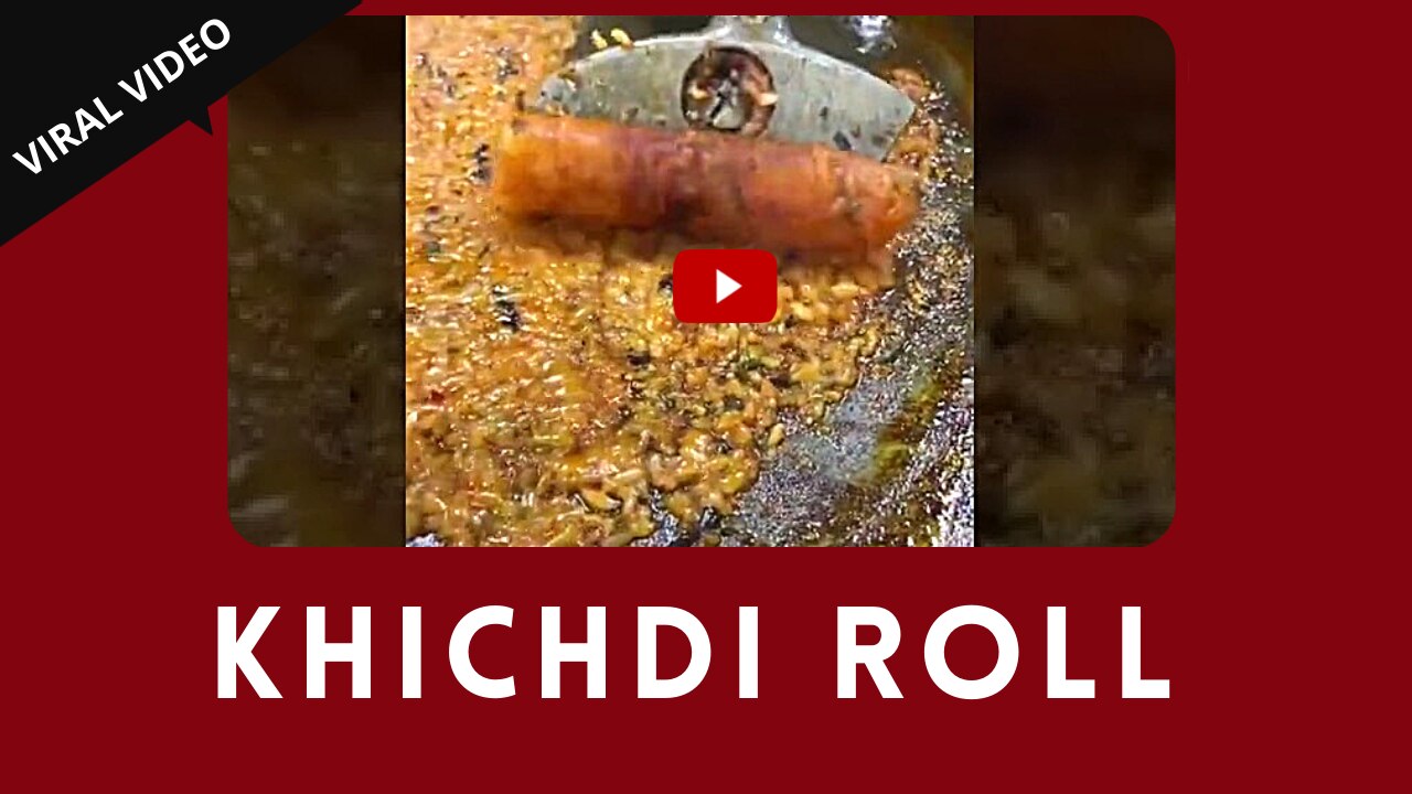 Viral Video: Viral Video of Khichdi Ice Cream Roll; Netizens Say, Why Will Someone Eat Khichdi Rolls?'